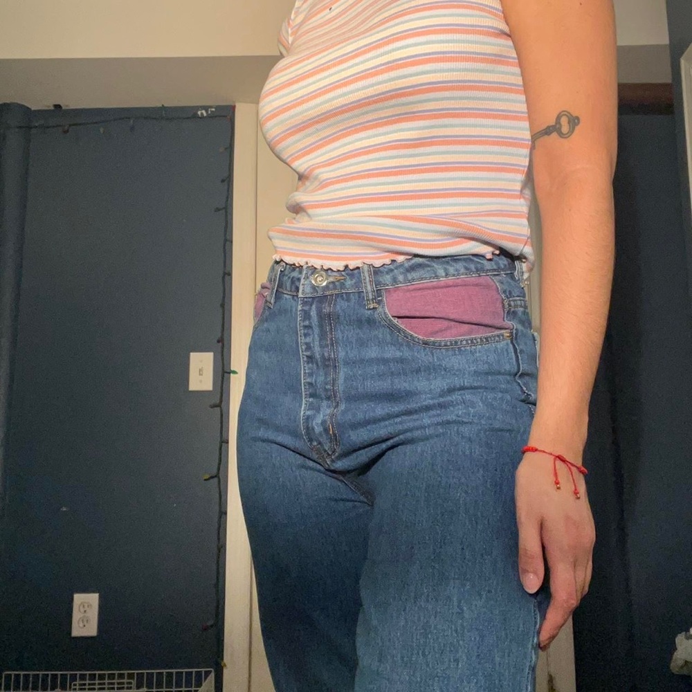Shein Two-Toned Color Pockets Denim